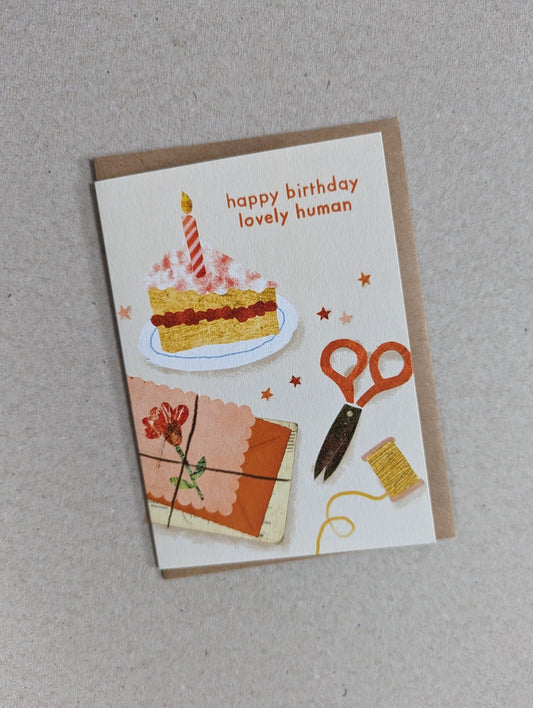 Birthday Lovely Human Greetings Card - The Stationery Cupboard
