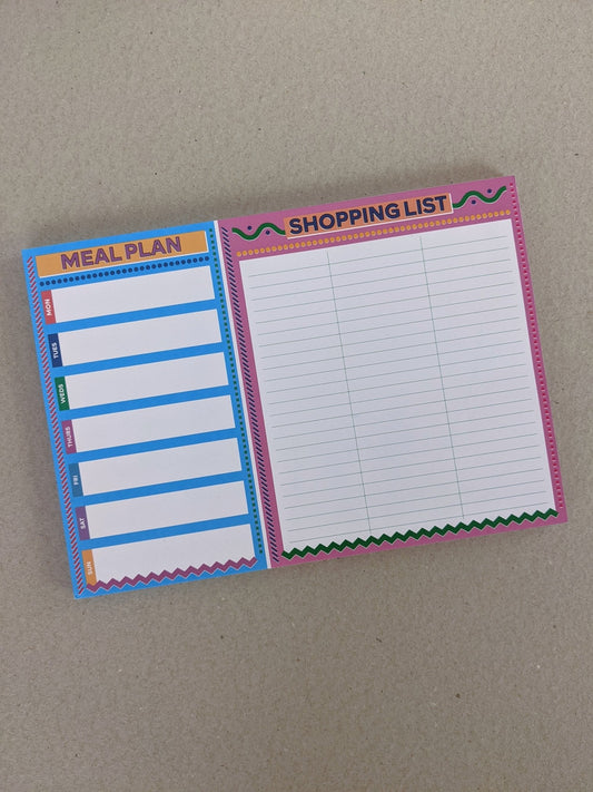 A4 Meal Planner & Shopping List Pad - The Stationery Cupboard