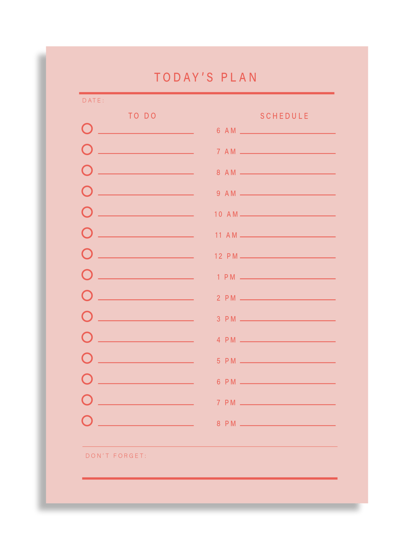 A5 Daily Planner Pad - The Stationery Cupboard