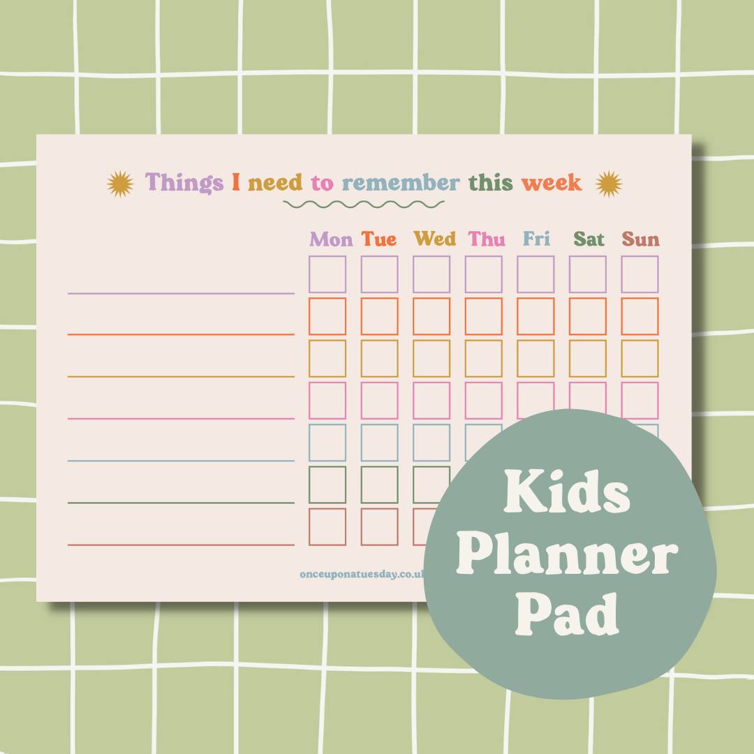 A5 Kids Weekly Planner Pad - The Stationery Cupboard