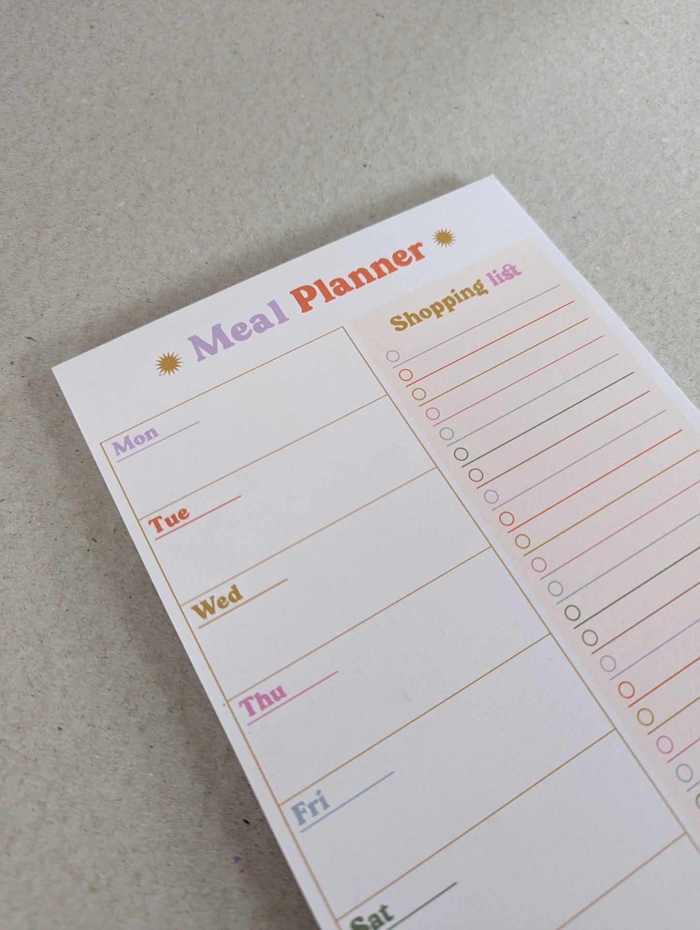A5 Meal Planner Pad & Shopping List - The Stationery Cupboard