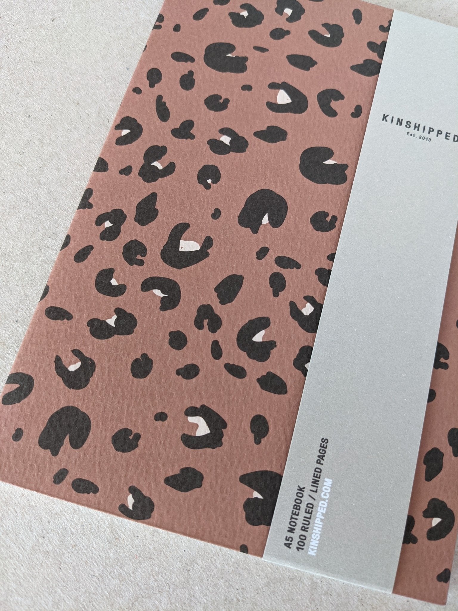 A5 Notebook, Rust Leopard Pattern, Ruled - The Stationery Cupboard