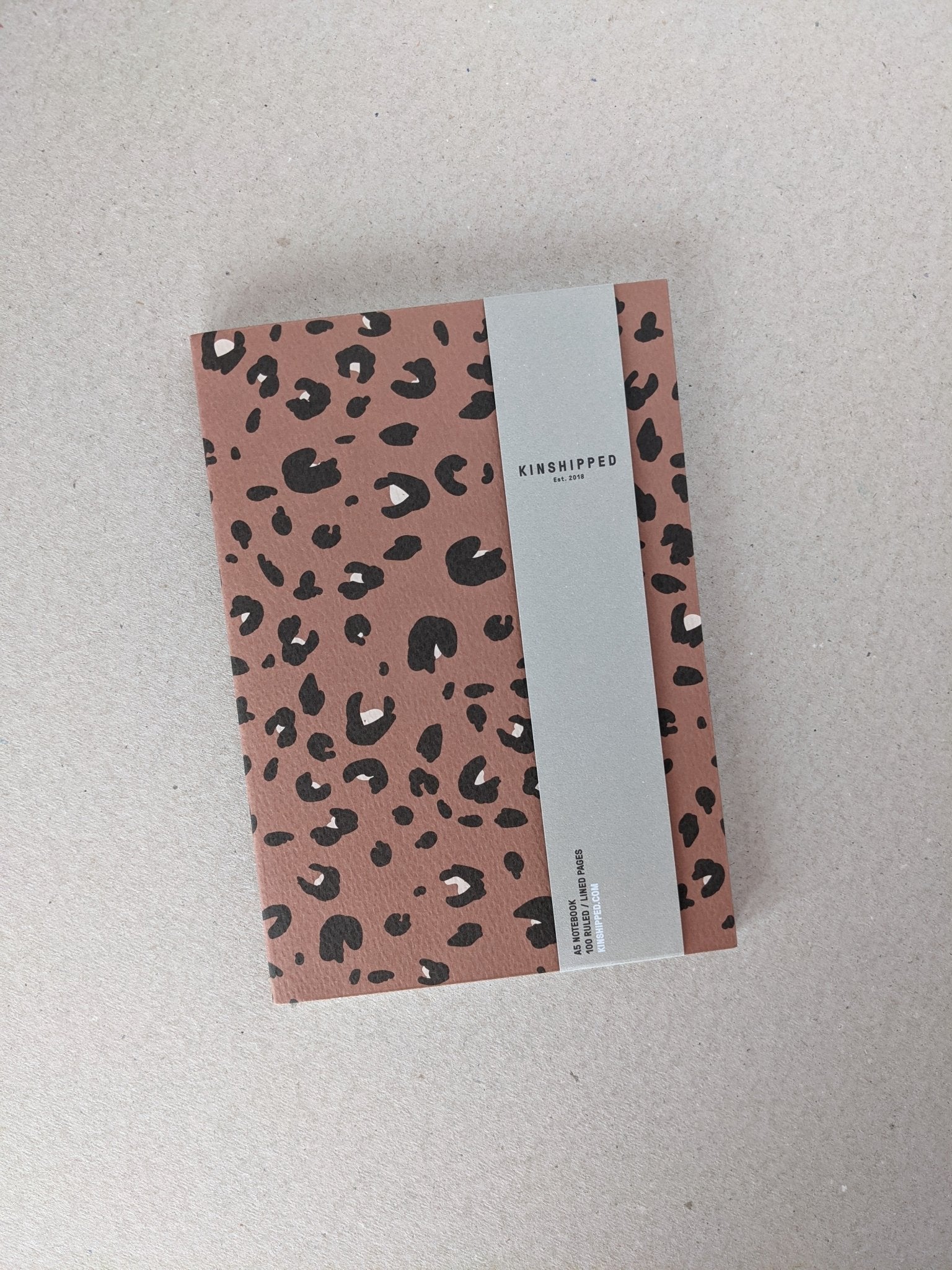 A5 Notebook, Rust Leopard Pattern, Ruled - The Stationery Cupboard