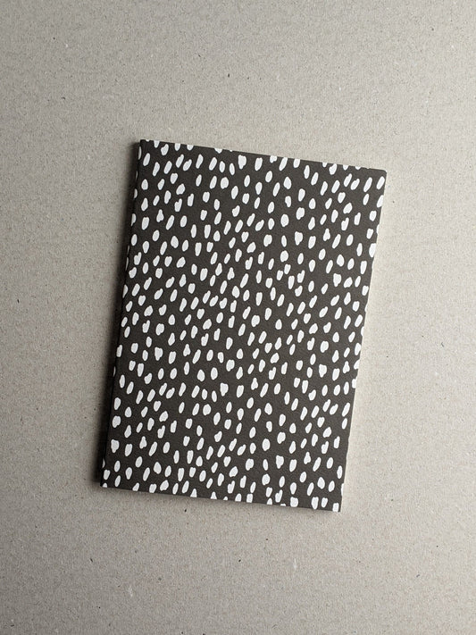 A5 Notebook, White Dash Pattern, Ruled - The Stationery Cupboard