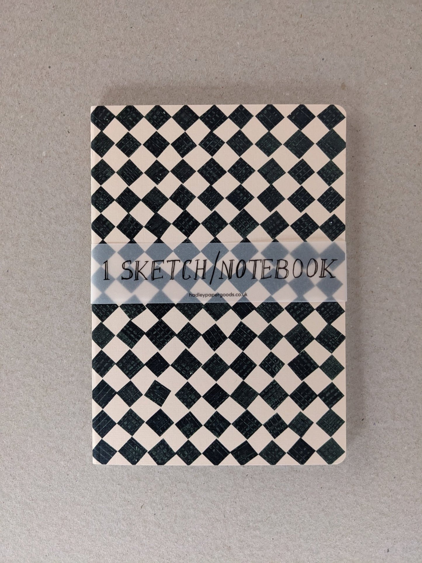 A5 Sketch / Notebook - Chequered Black & White - The Stationery Cupboard