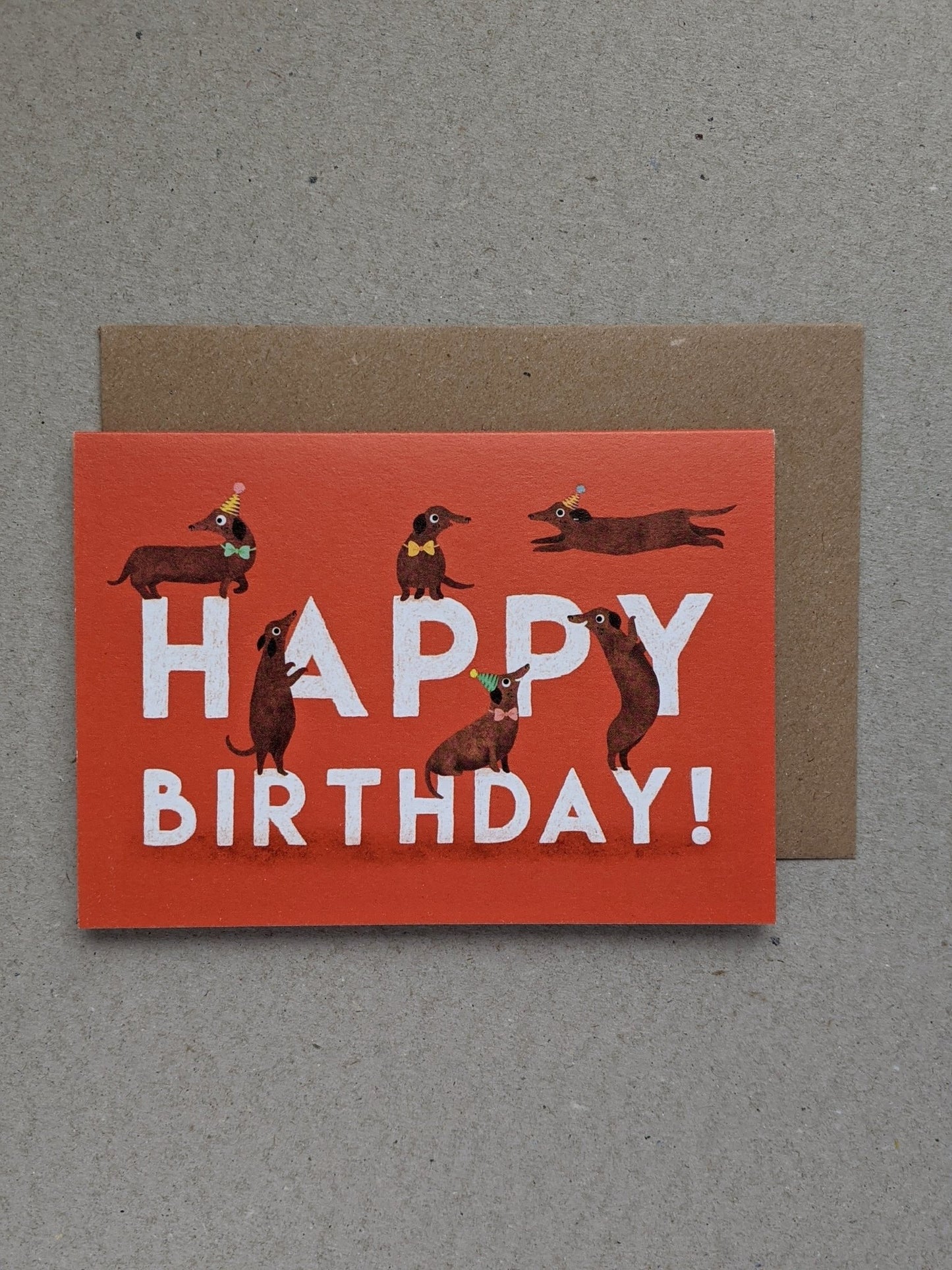 Birthday Sausage Dogs greetings card - The Stationery Cupboard