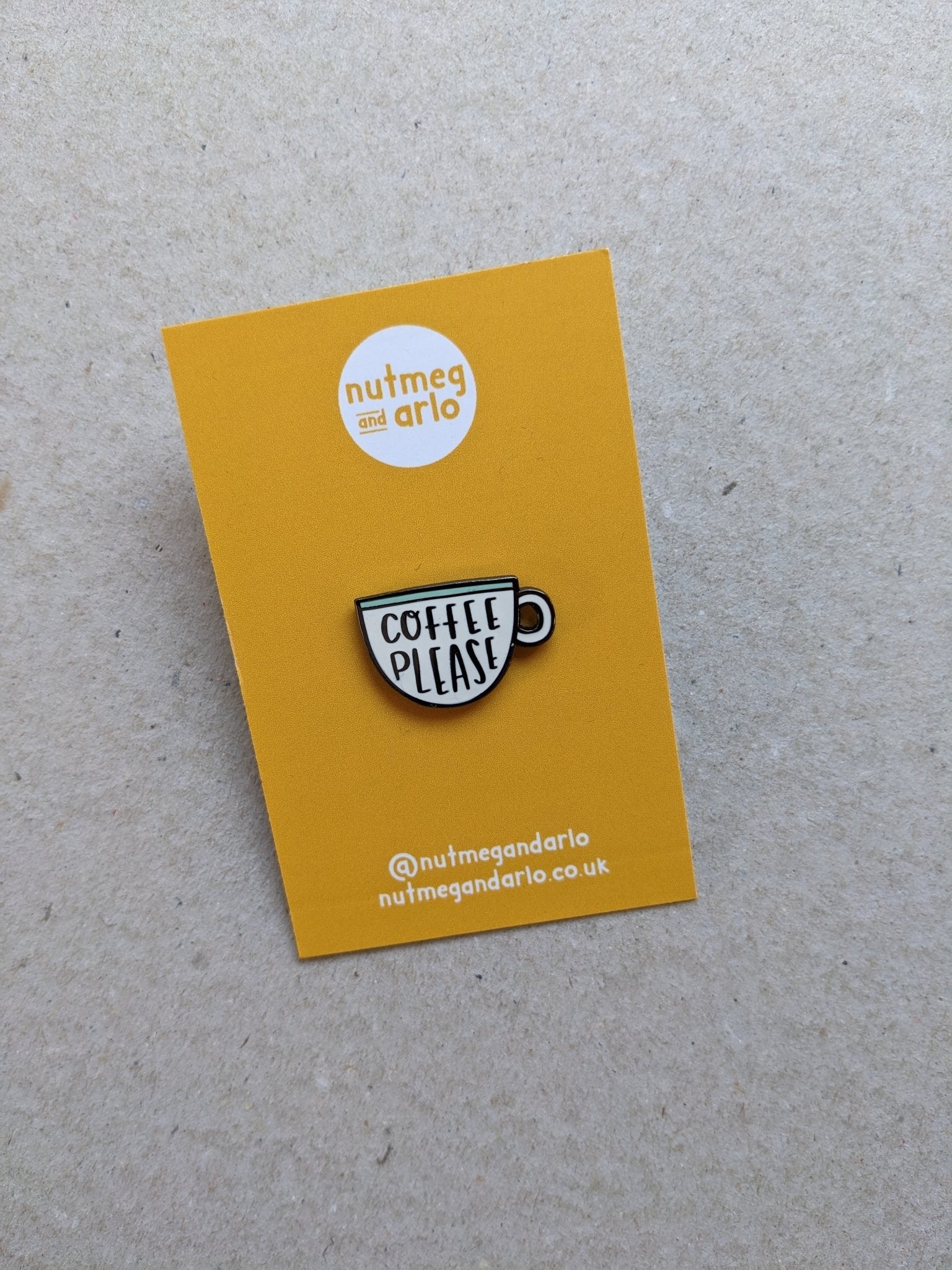 Coffee Please Pin badge - The Stationery Cupboard