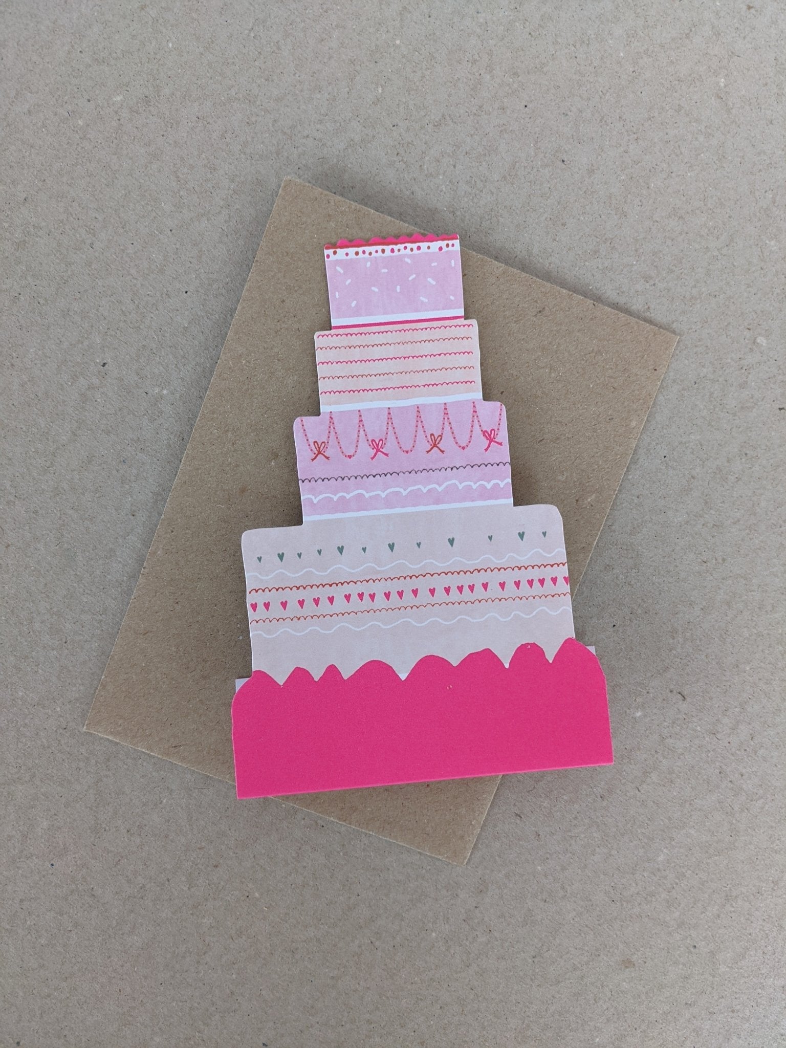 Freestanding Cake Greetings Card - The Stationery Cupboard