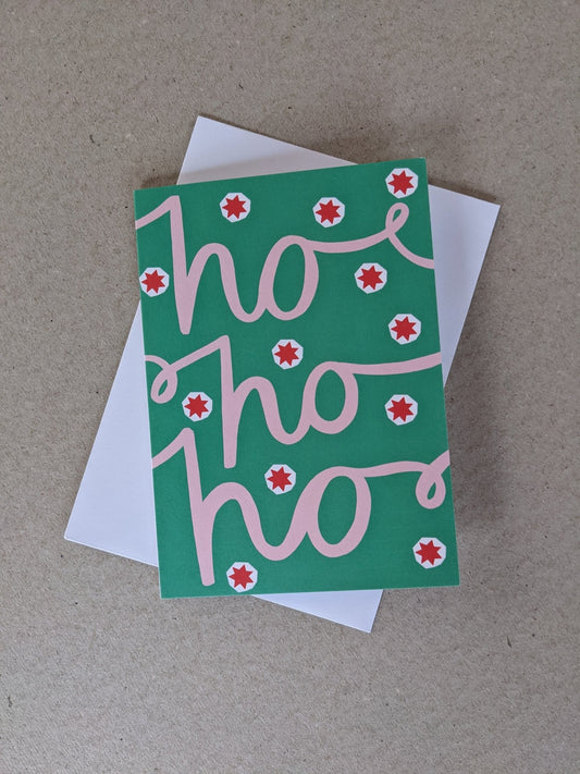 Ho Ho Ho Christmas Card - The Stationery Cupboard