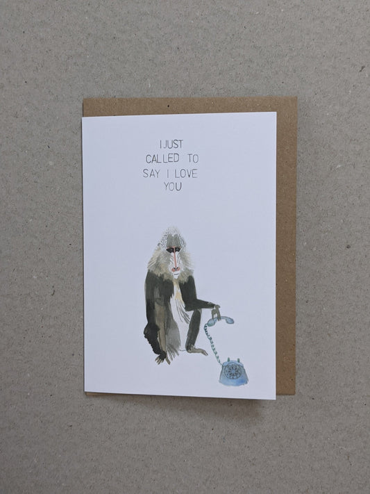 I Just Called To Say I Love You Greetings Card - The Stationery Cupboard