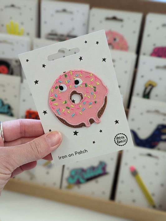 Iron on Patch - Donut - The Stationery Cupboard