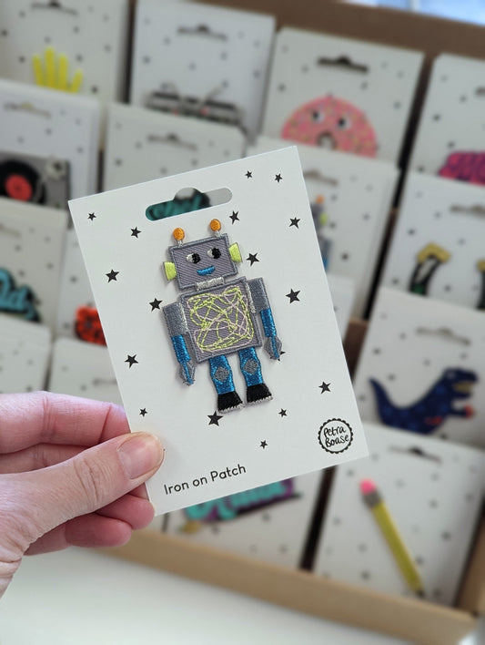 Iron on Patch - Robot - The Stationery Cupboard