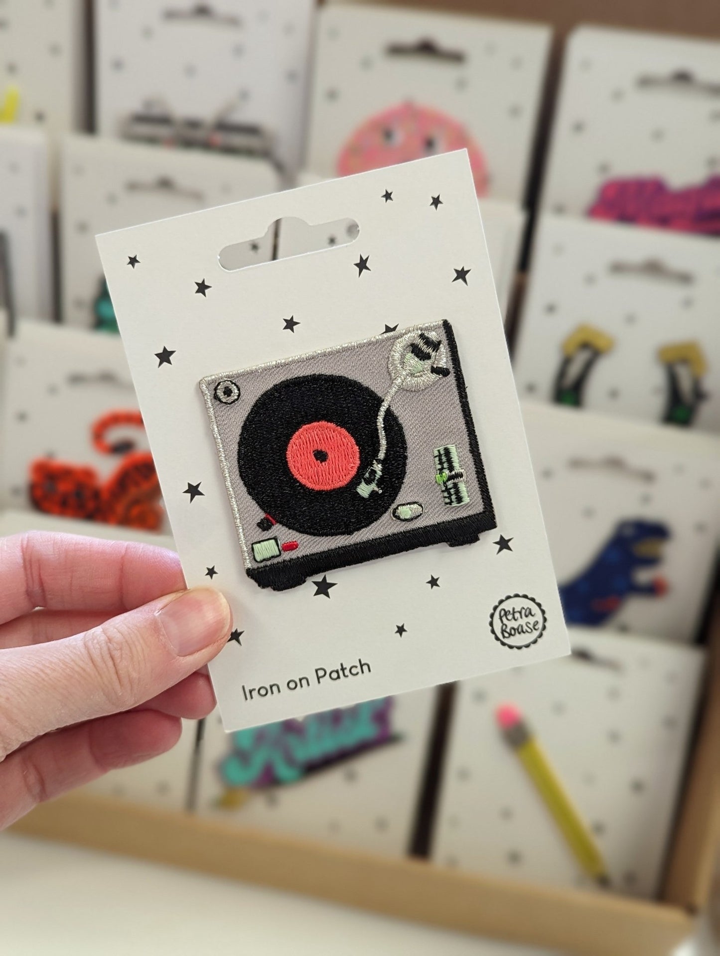 Iron on Patch - Turntable - The Stationery Cupboard