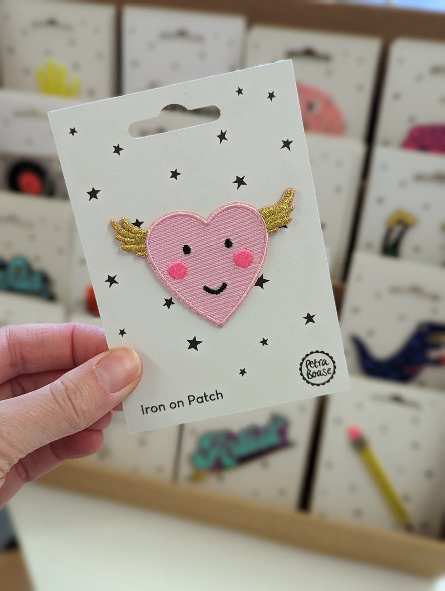 Iron on Patch - Winged Heart - The Stationery Cupboard