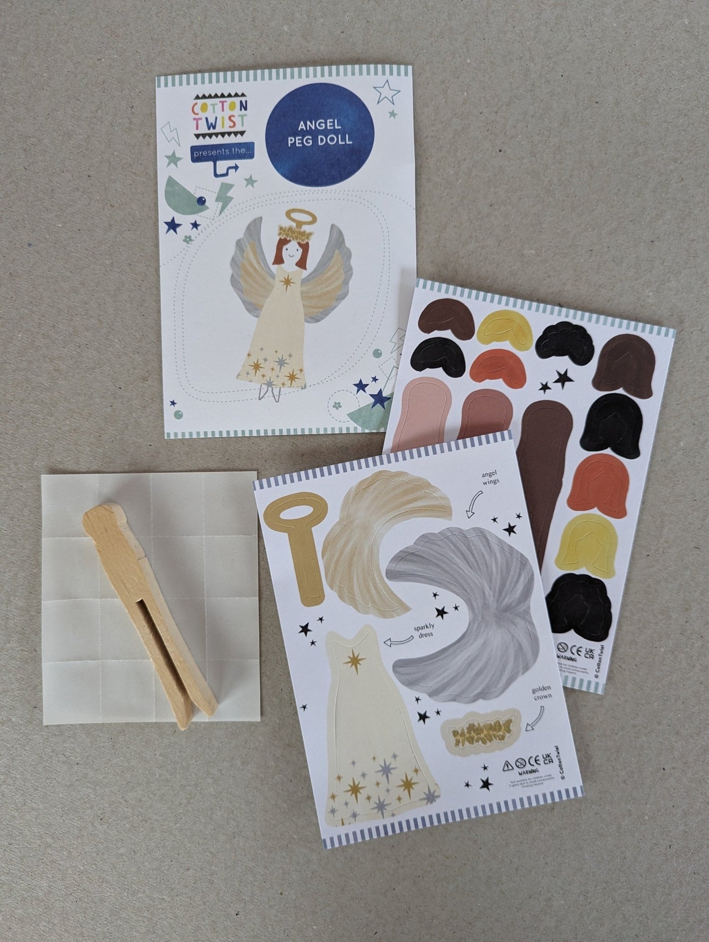 Make An Angel Peg Doll Kit - The Stationery Cupboard