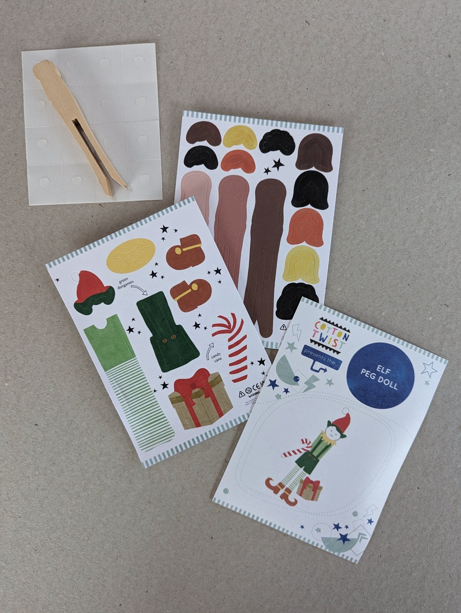 Make An Elf Peg Doll Kit - The Stationery Cupboard