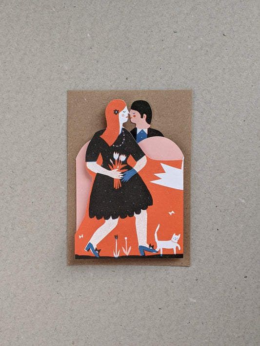 Man and Woman Concertina Heart Card - The Stationery Cupboard