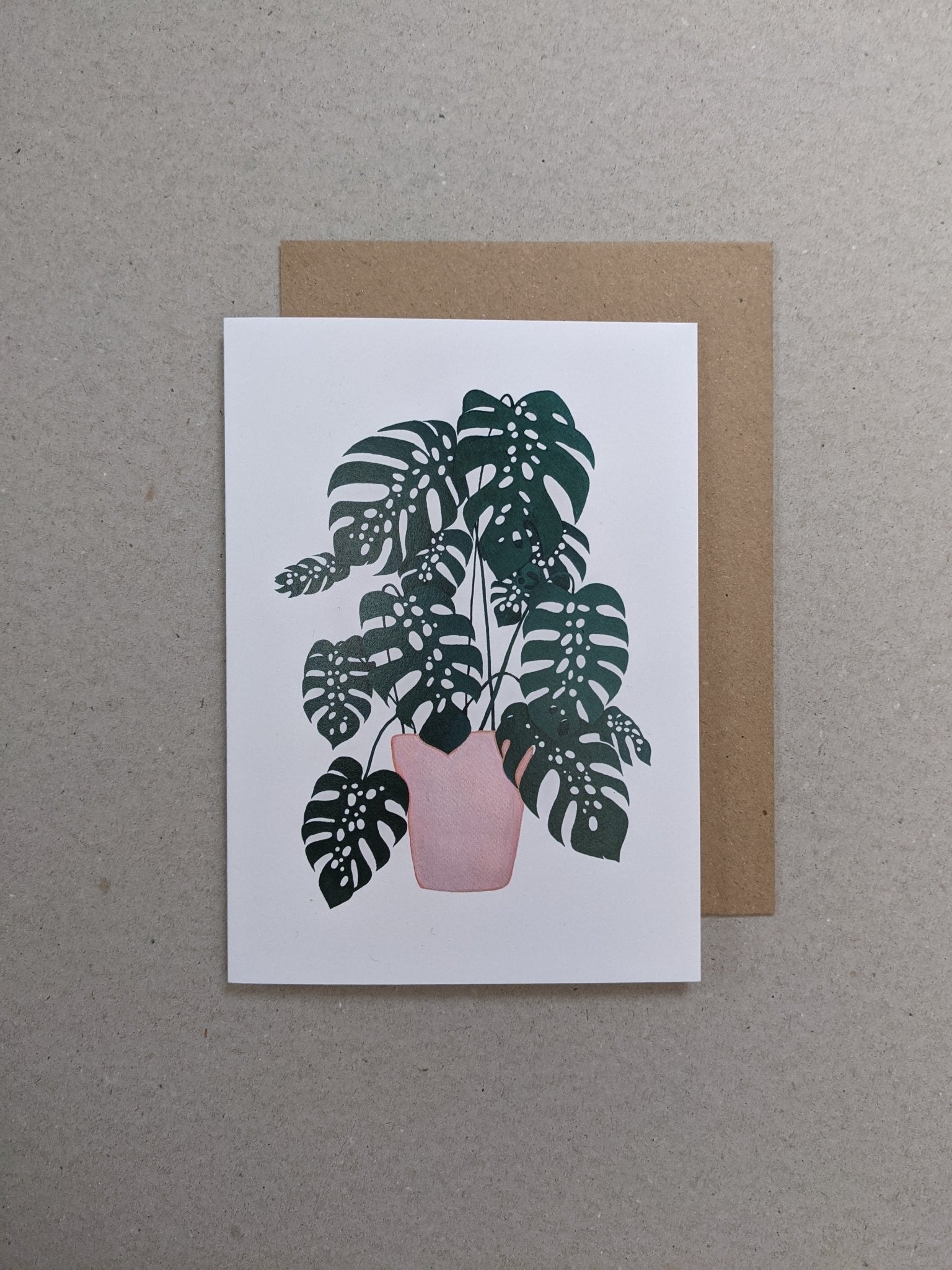 Monstera Deliciosa Greetings Card - The Stationery Cupboard