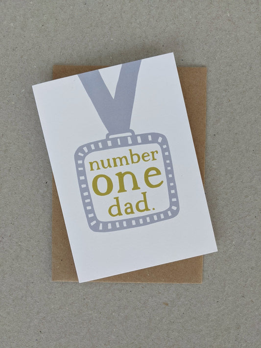 Number One Dad Father's Day Greetings Card - The Stationery Cupboard