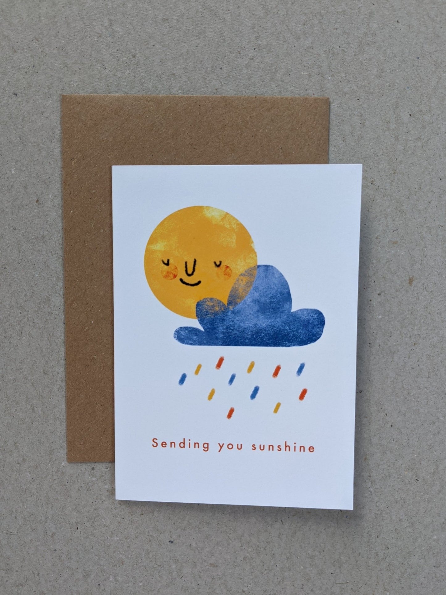 Sending You Sunshine Greetings Card - The Stationery Cupboard