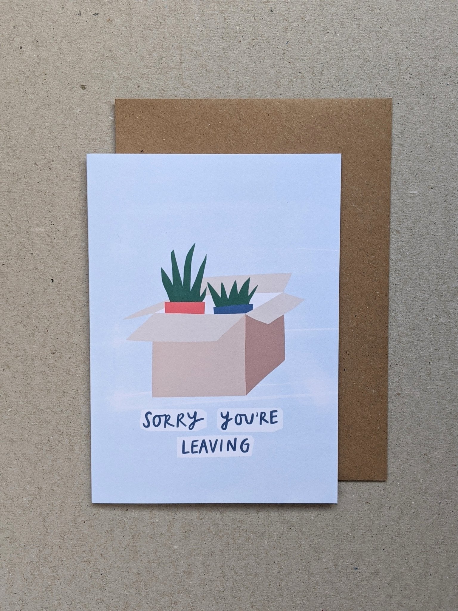Sorry You're Leaving Greetings Card - The Stationery Cupboard