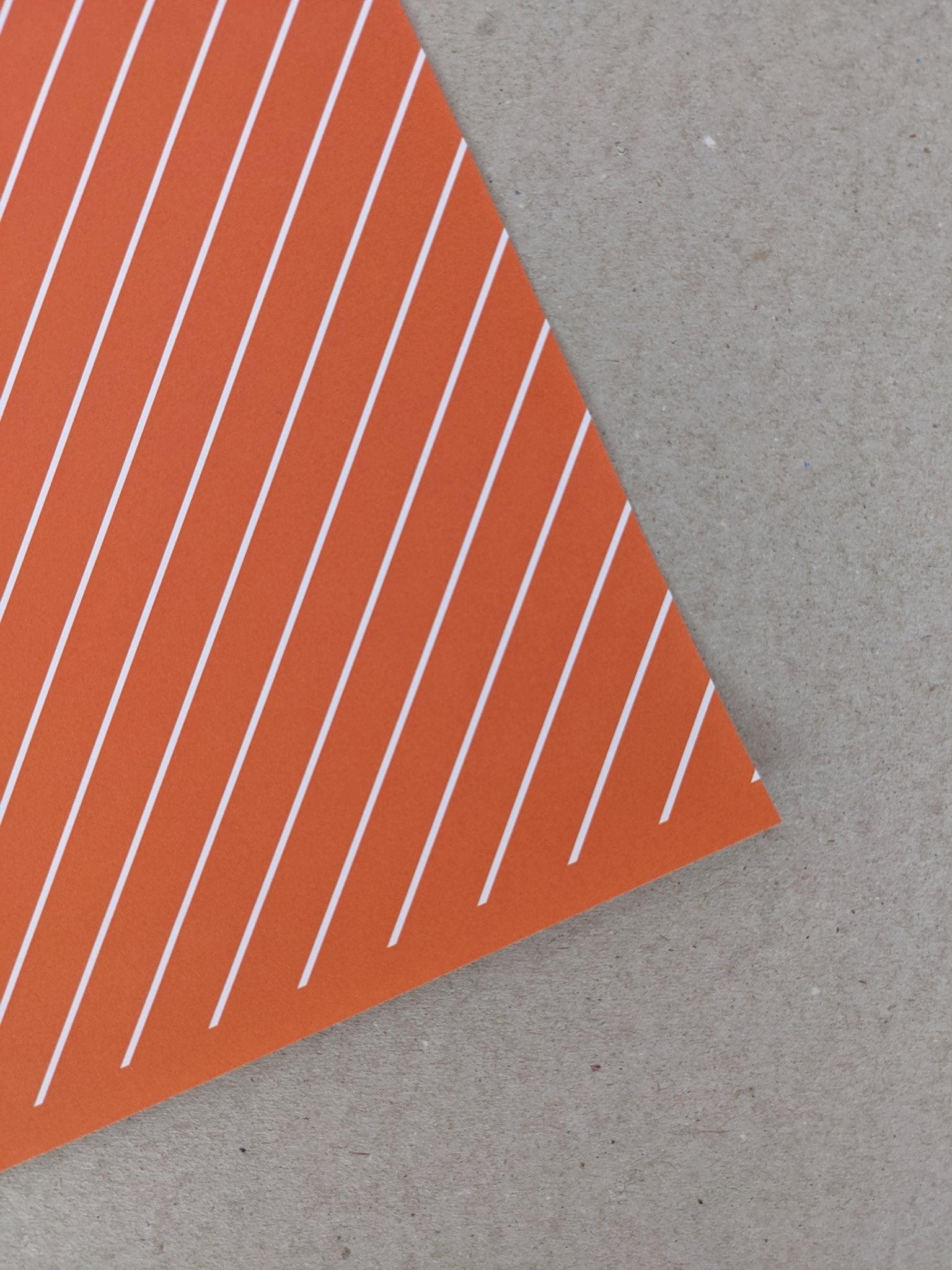 Wrapping Paper Sheet - Orange Candy Stripe - The Stationery Cupboard