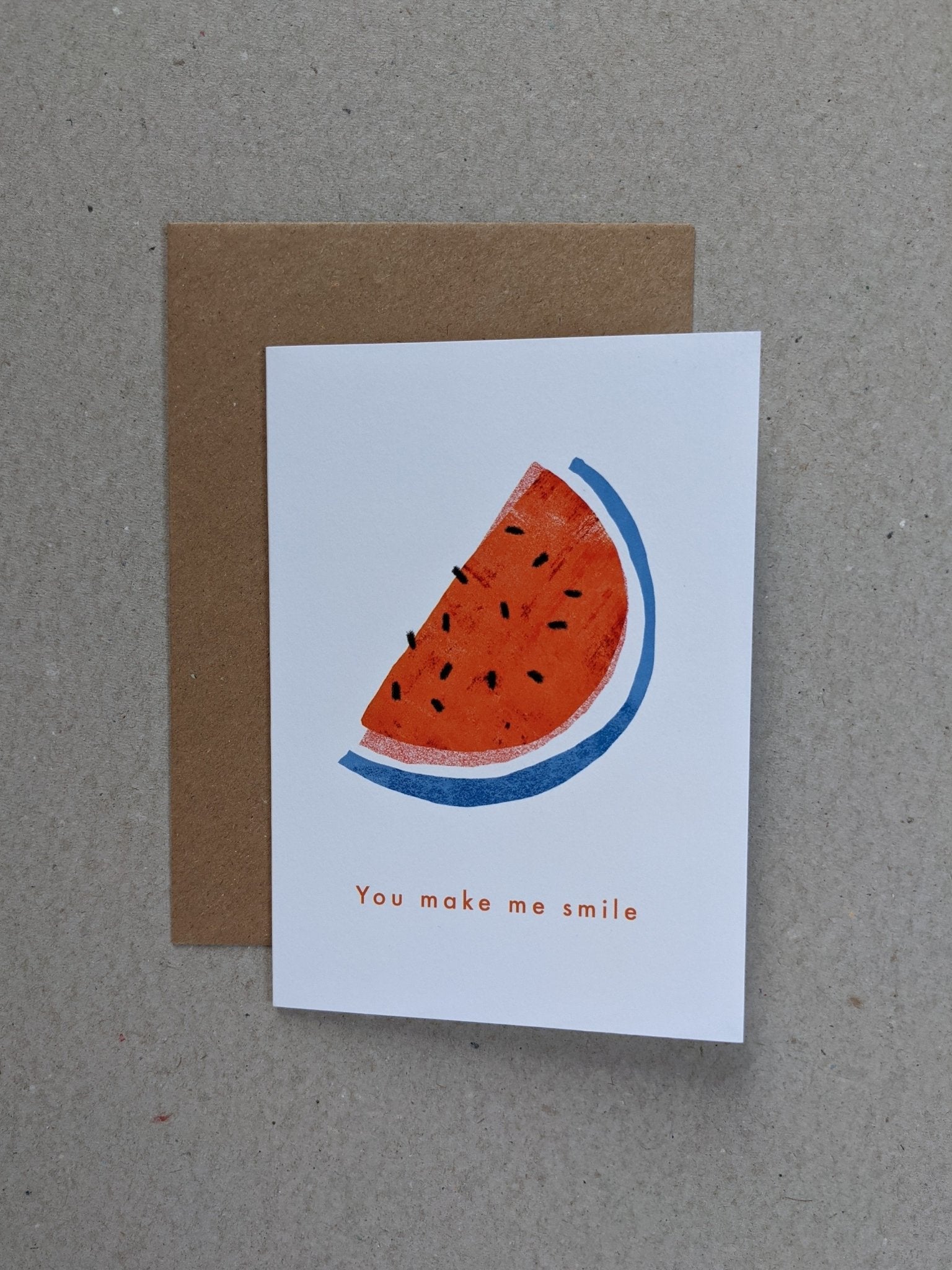 You Make Me Smile Greetings Card - The Stationery Cupboard
